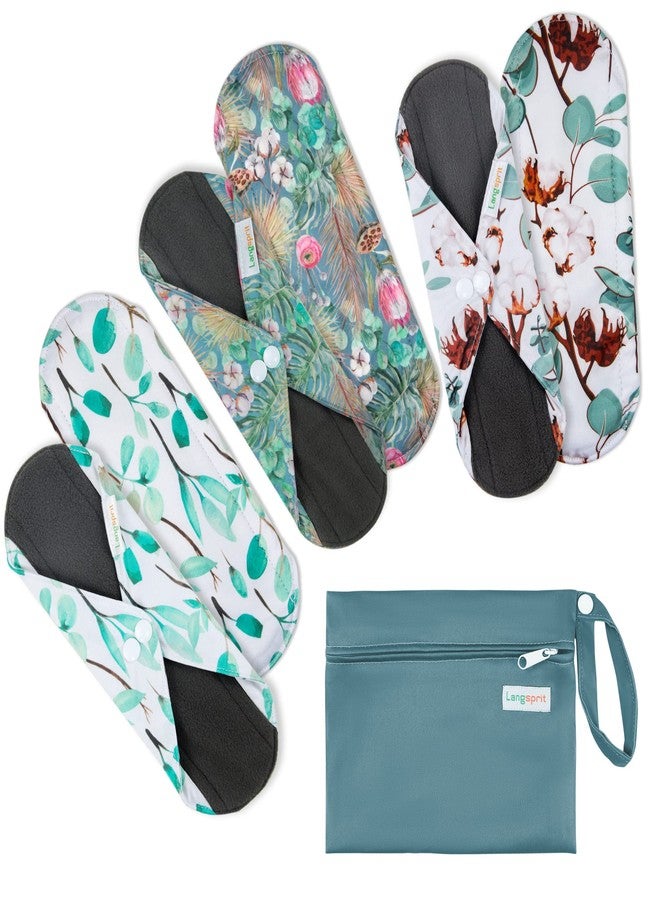 Langsprit 7pcs Set 1 pc Mini Wet Bag +6pcs Absorbent Reusable Sanitary Pads/Washable Cloth Menstrual Pads(Summer,S)… - Image 1